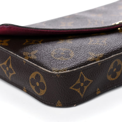 Louis Vuitton Monogram Pochette Felicie Chain Wallet Fuchsia 8 of 11