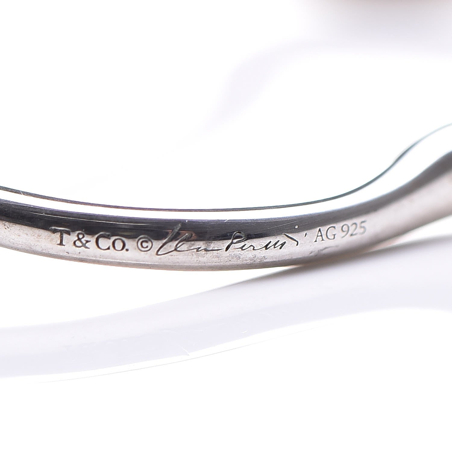 Tiffany Sterling Silver Small Elsa Peretti Open Heart Hoop Earrings 4 of 5