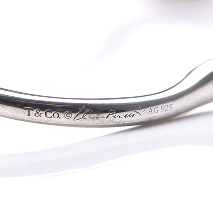 Tiffany Sterling Silver Small Elsa Peretti Open Heart Hoop Earrings 4 of 5