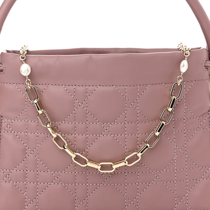 Christian Dior Lambskin Cannage Top Handle Drawstring Mini Bag Pink Peony 8 of 10