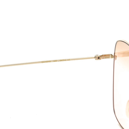 Gucci Metal Fork Square Frame Red Panda Charm Sunglasses GG1031S Pink 6 of 7