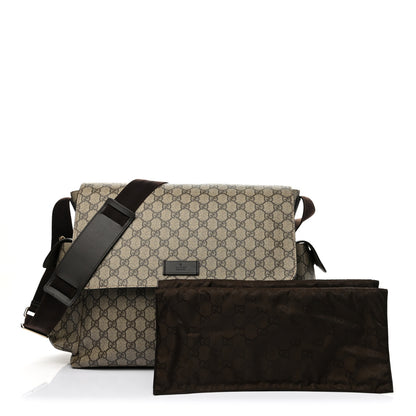 Gucci GG Plus Monogram Messenger Diaper Bag Dark Brown 3 of 16