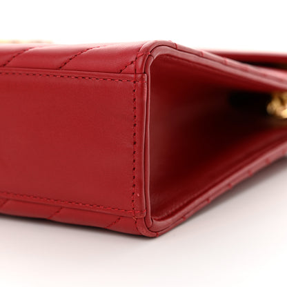 Saint Laurent Grain De Poudre Matelasse Chevron Large Monogram Satchel Lipstick Red 10 of 15
