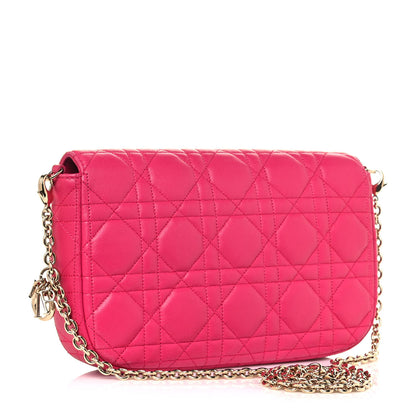 Christian Dior Lambskin Cannage Miss Dior Promenade Pouch Fuchsia 2 of 14