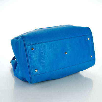 Gucci Pebbled Calfskin Large Soho Shoulder Bag Riviera Blue 5 of 8