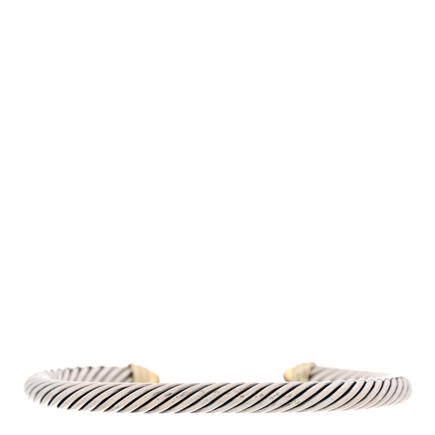 David Yurman Sterling Silver 14K Yellow Gold Citrine 5mm Cable Classics Petite Color Bracelet 2 of 3