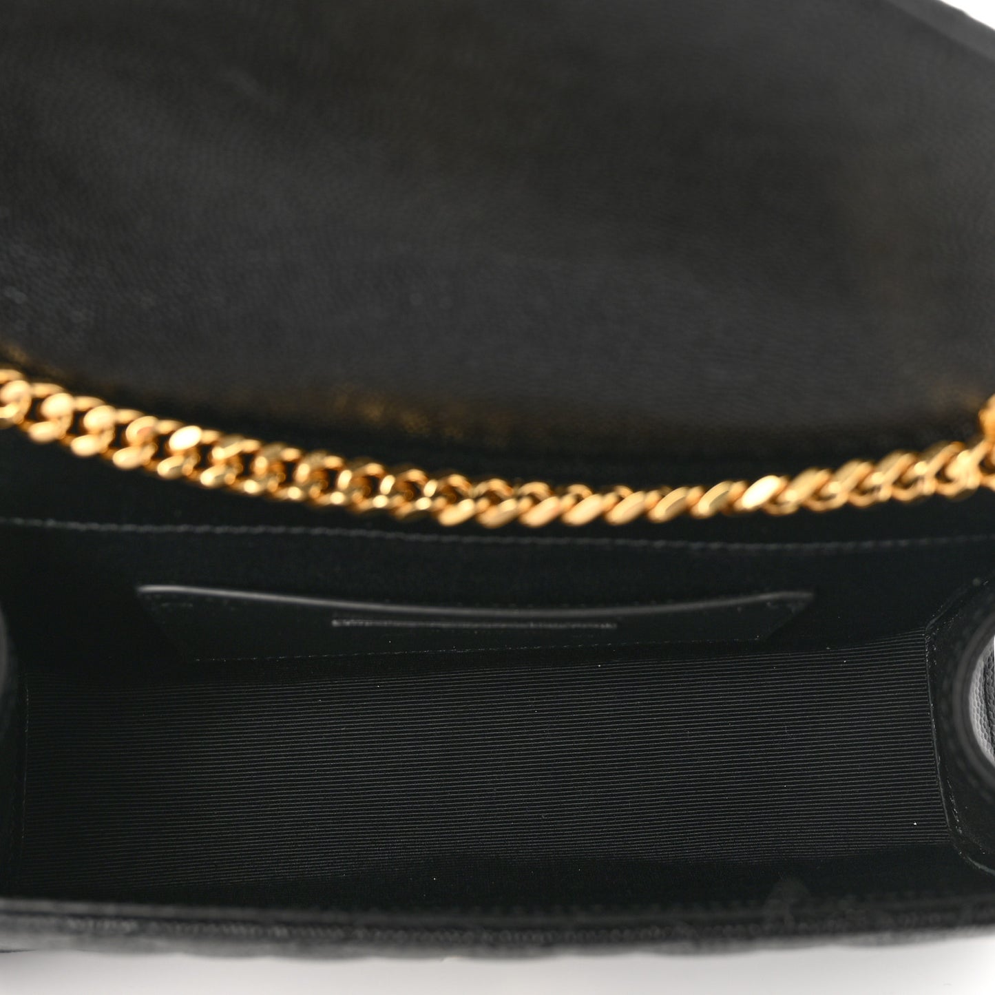 Grain De Poudre Textured Mixed Matelasse Triquilt Small Monogram Satchel Black