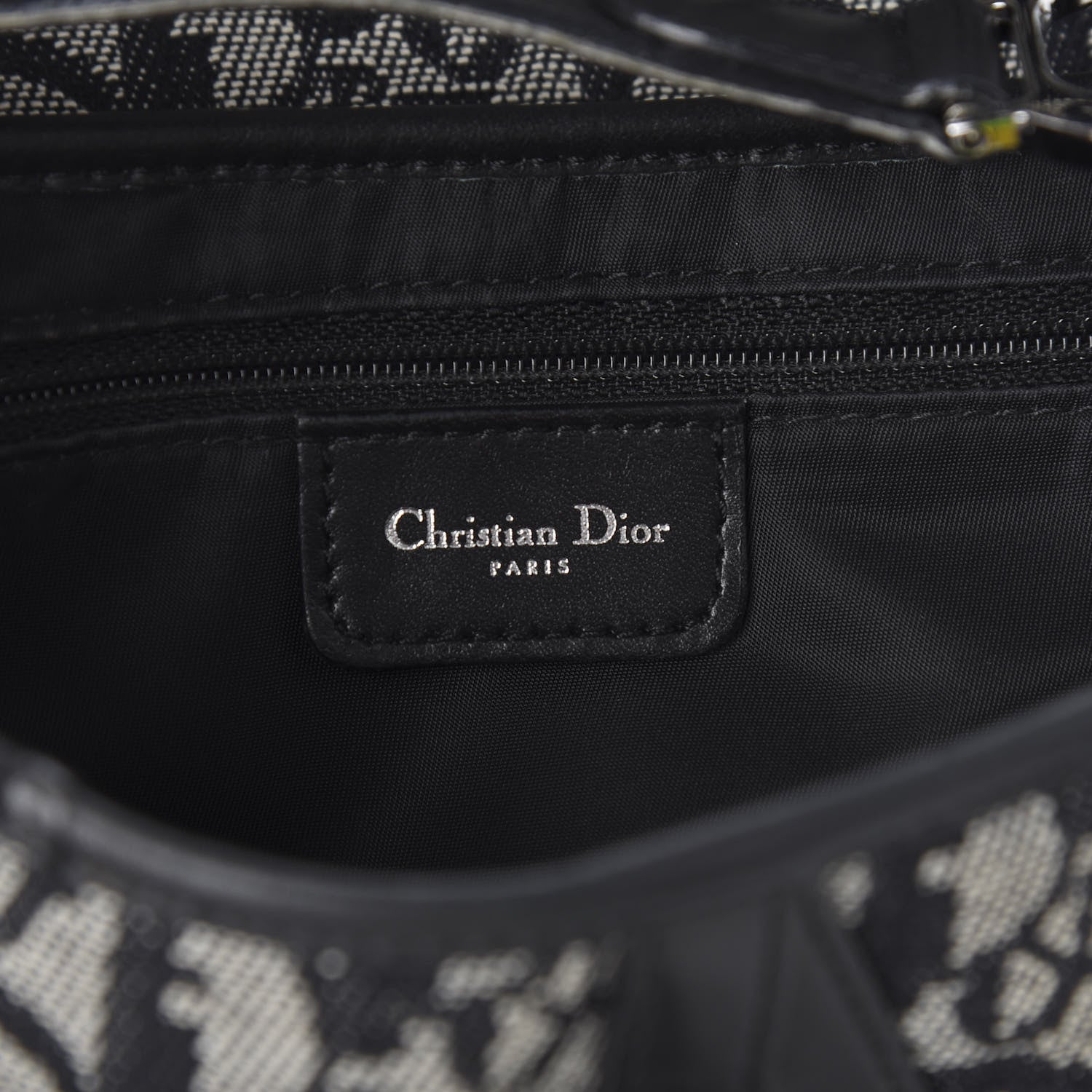 Christian Dior Monogram Saddle Bag Black 5 of 11