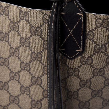 Gucci Calfskin GG Supreme Monogram Medium Reversible Tote Black 9 of 10