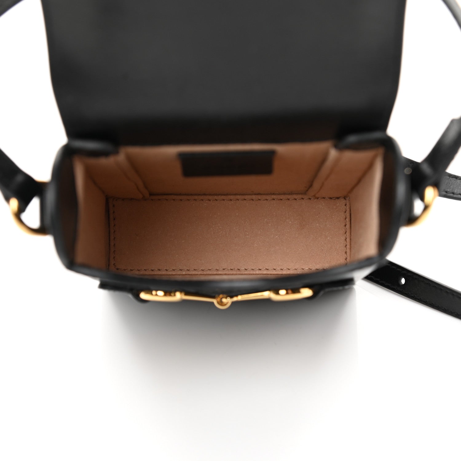 Gucci Boarded Plutone Calfskin Mini Horsebit 1955 Crossbody Bag Black 5 of 16