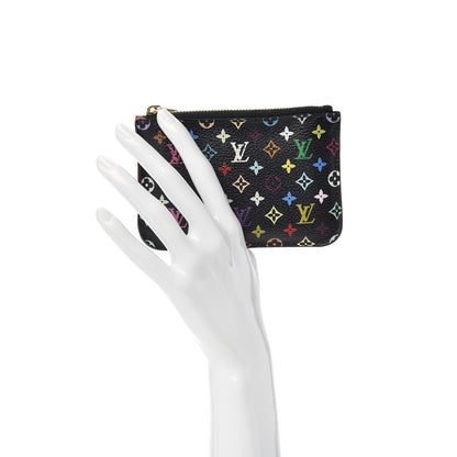 Louis Vuitton Monogram Multicolor Key Pouch Black Grenade 2 of 6