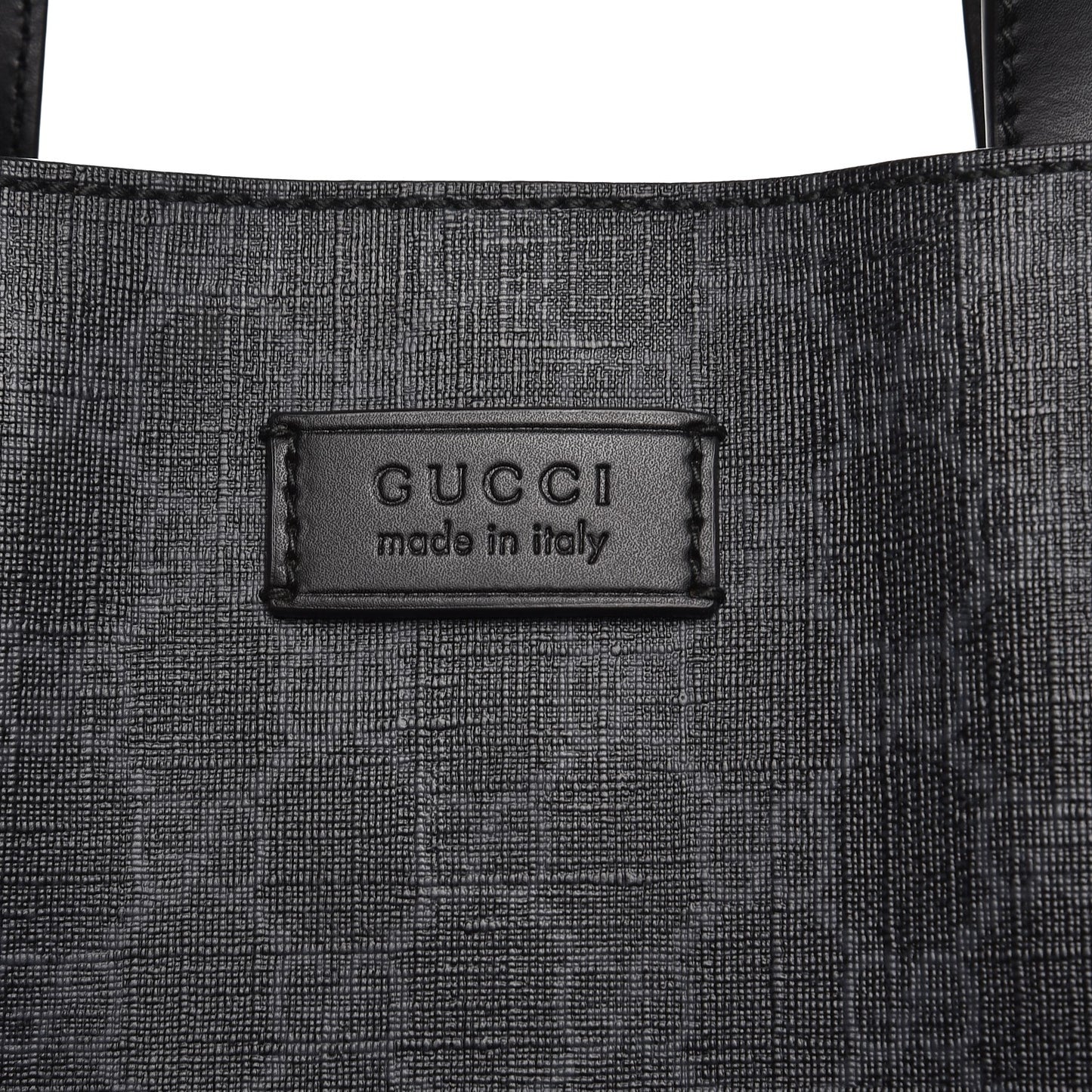 Soft GG Supreme Monogram Appia Calfskin Web Vertical Tote Black