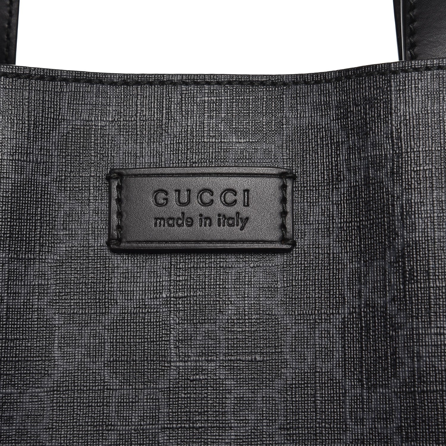 Gucci Soft GG Supreme Monogram Appia Calfskin Web Vertical Tote Black 7 of 9