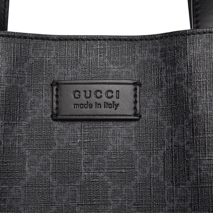 Gucci Soft GG Supreme Monogram Appia Calfskin Web Vertical Tote Black 7 of 9