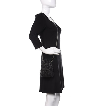 Miu Miu Nappa Matelasse Mini Backpack Black 2 of 10