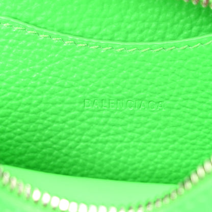 Balenciaga Grained Calfskin Neo Classic Silver Hardware Nano City Crossbody Fluo Green 6 of 9