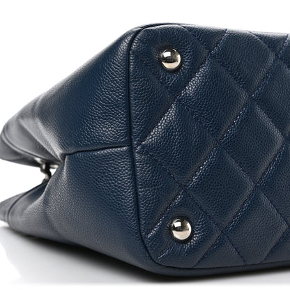 Chanel Caviar Timeless CC Soft Tote Navy Blue 10 of 10
