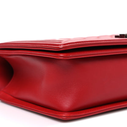 Chanel Lambskin Quilted New Medium Boy Flap Red 9 of 10