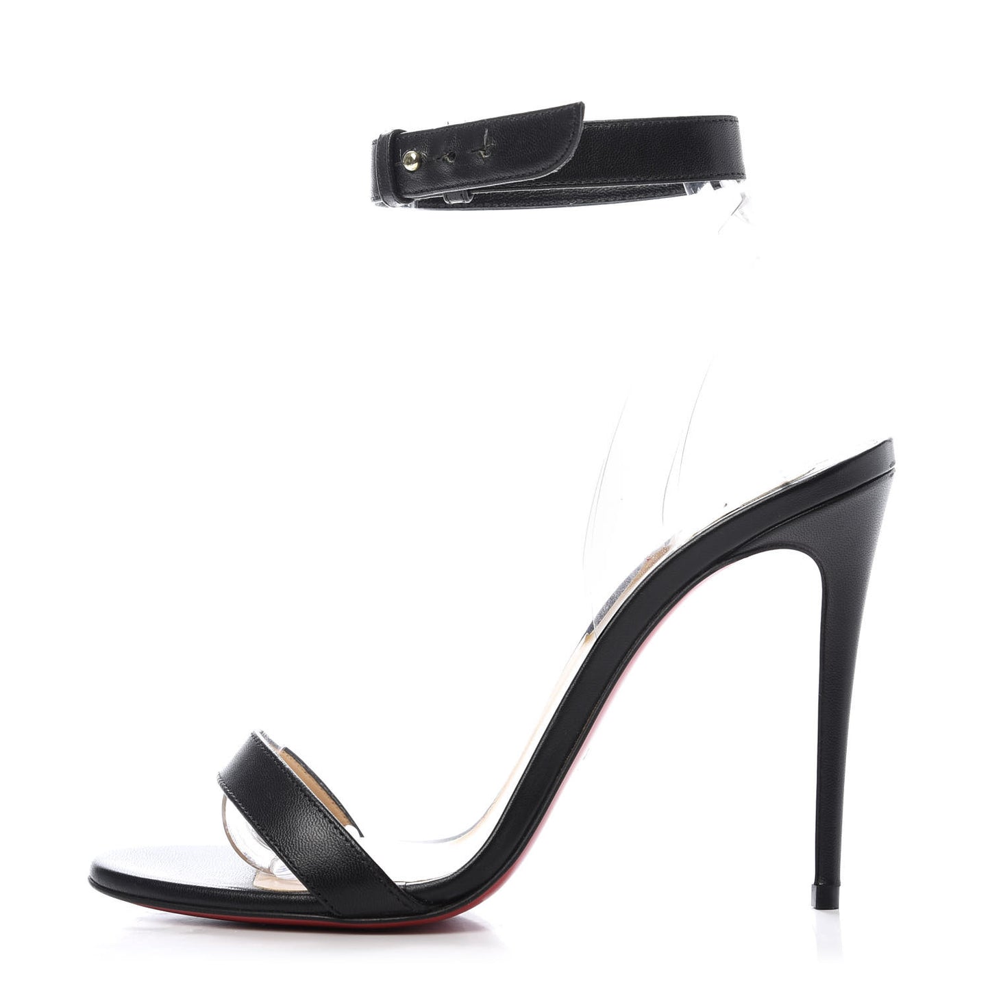 Shiny Nappa PVC Jonatina 100 Sandals 37.5 Black