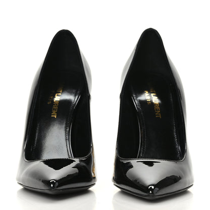 Saint Laurent Patent Opyum 110 Pumps 36.5 Black Gold 2 of 8