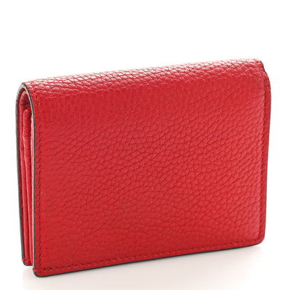 Gucci Pebbled Calfskin Animalier Card Case Red 3 of 8