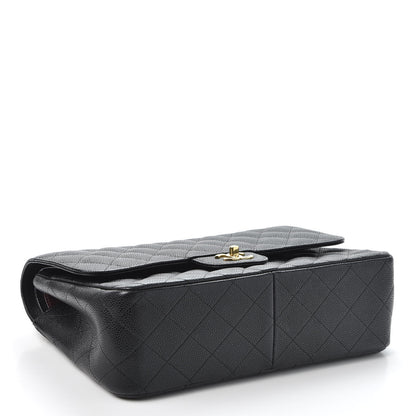 Chanel Caviar Quilted Jumbo Double Flap Black 3 of 9