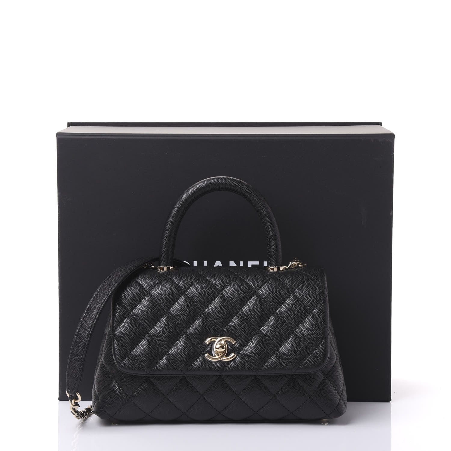Chanel Caviar Quilted Mini Coco Handle Flap Black 10 of 10