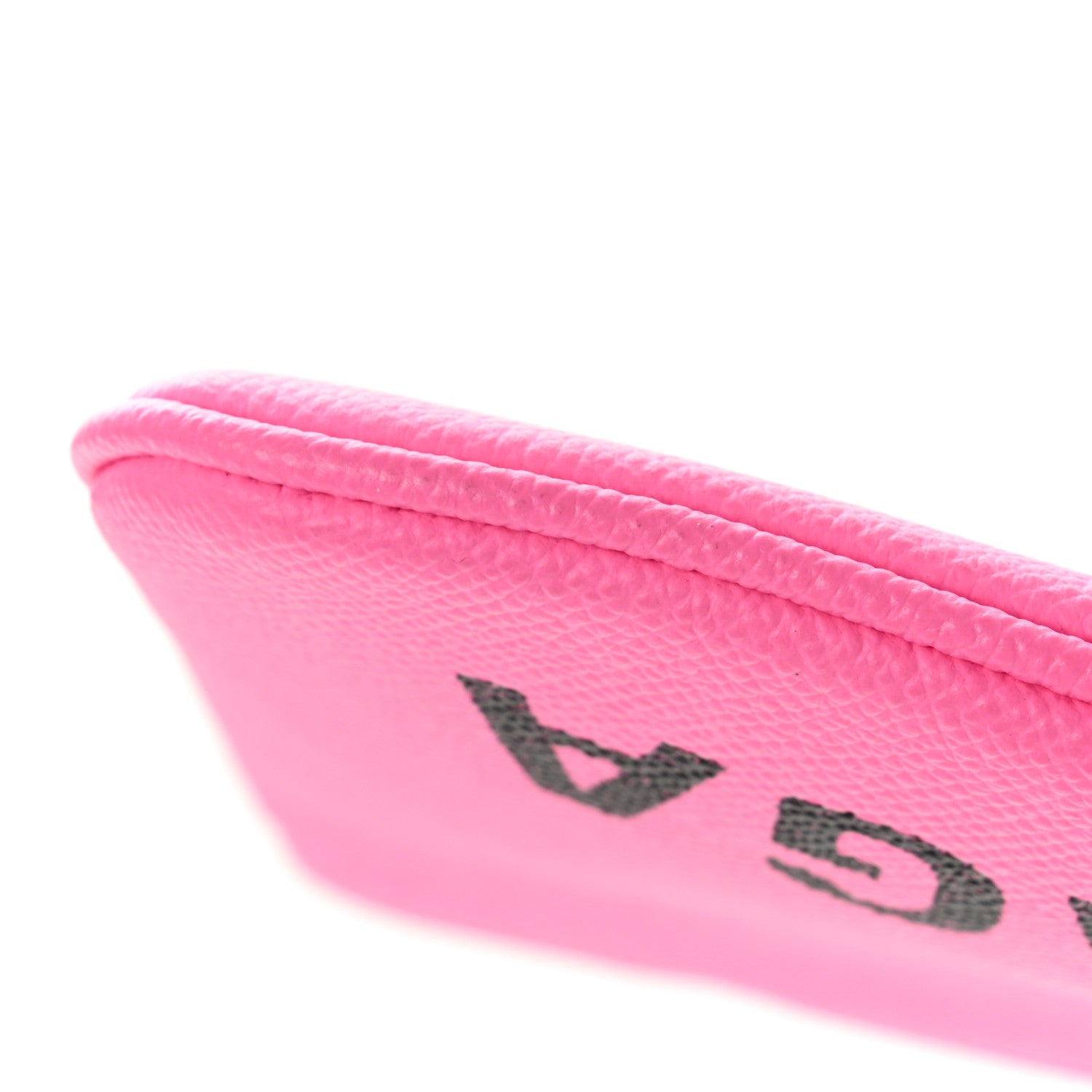 Balenciaga Calfskin Logo Zip Pouch Acid Pink Light Black 12 of 12
