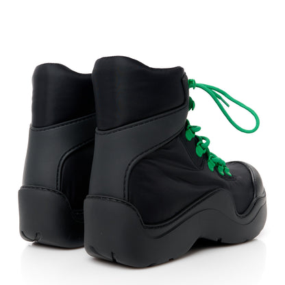 Bottega Veneta Technical Fabric Rubber Puddle Bomber Boots 37 Black Grass 4 of 8