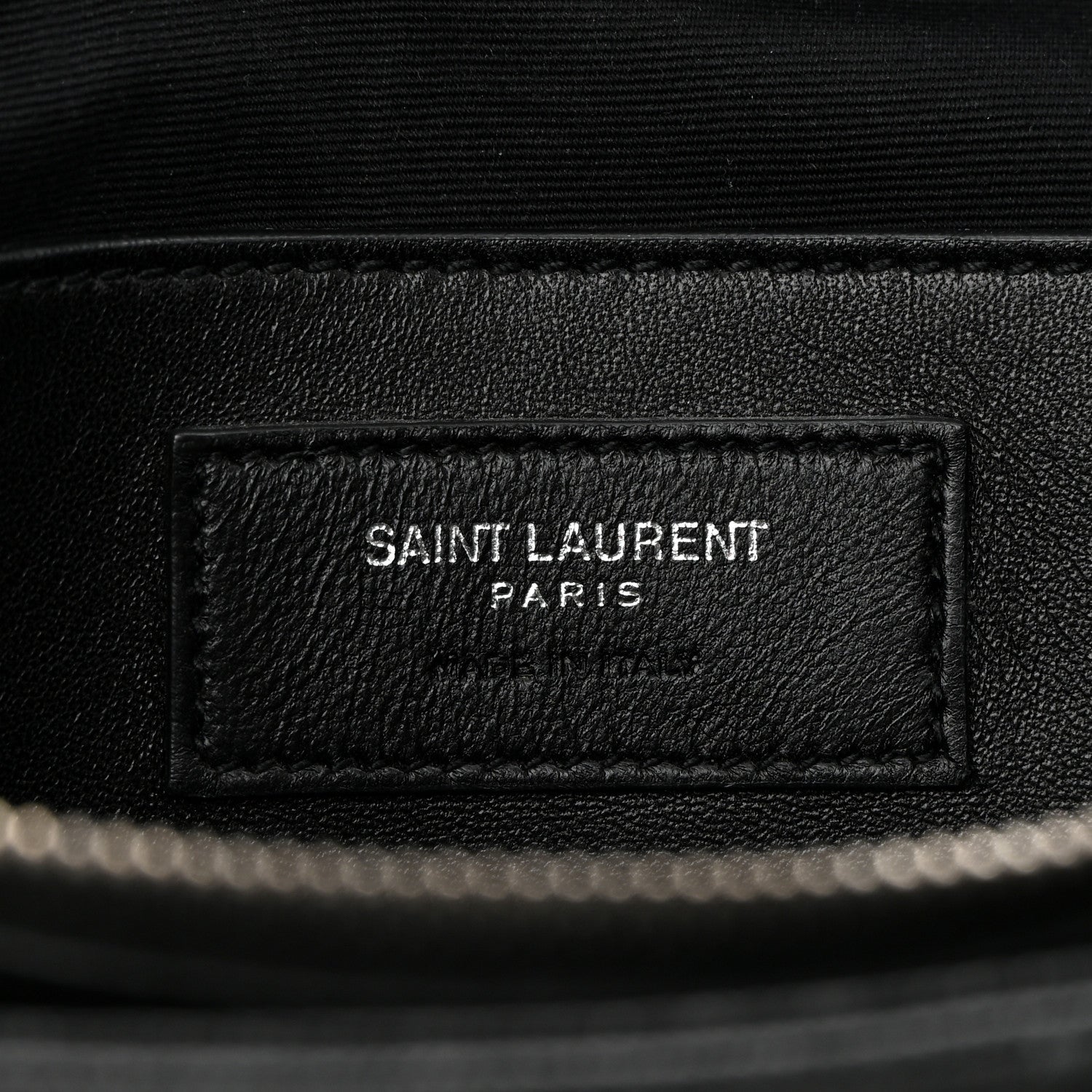 Saint Laurent Grain De Poudre Small West Hollywood Monogram Fold-Over Bag Black 6 of 12