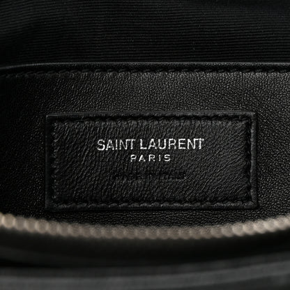 Saint Laurent Grain De Poudre Small West Hollywood Monogram Fold-Over Bag Black 6 of 12