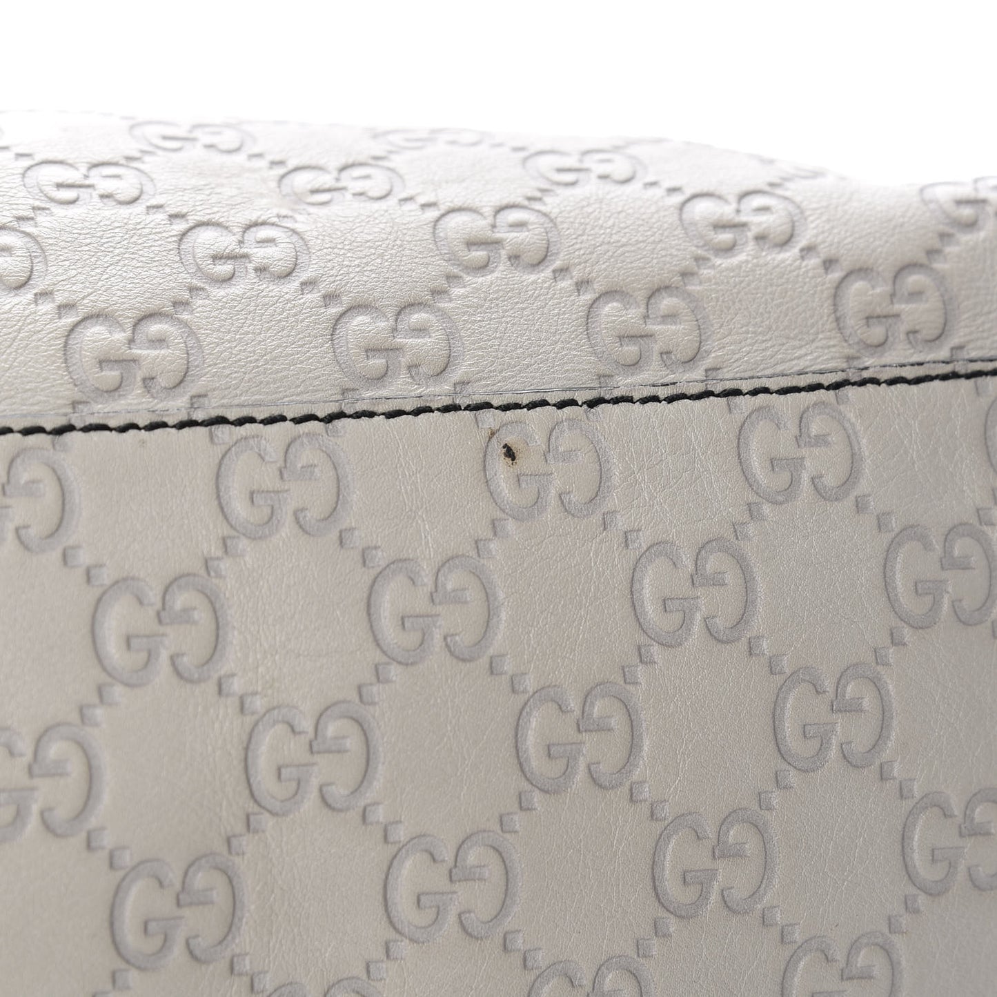 Guccissima Signature Medium Emily Shoulder Bag Mystic White