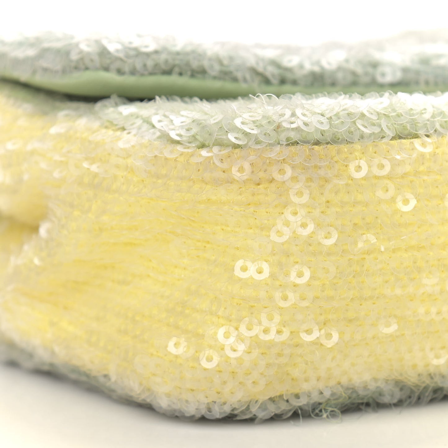 Sequin Mini Waterfall Flap Green Light Green Yellow