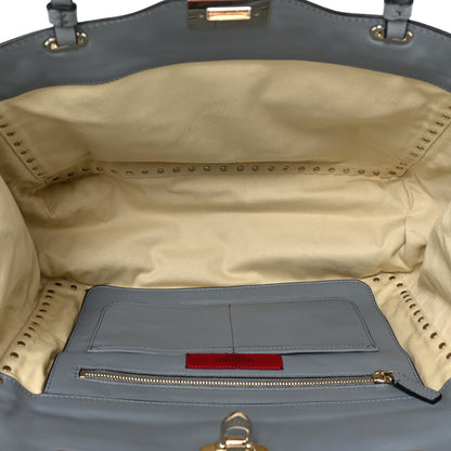 Valentino Garavani Vitello Medium Rockstud Tote London Stone 5 of 23