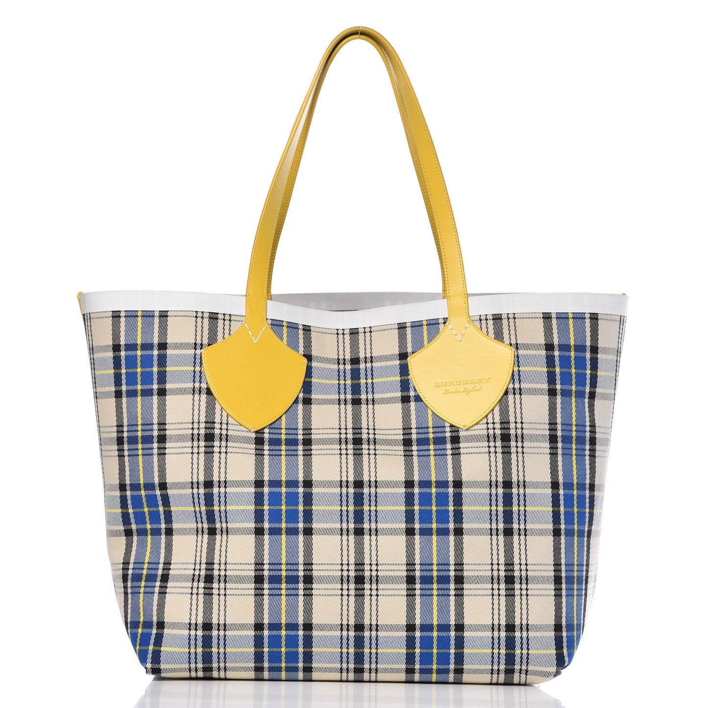 Vintage Check Large The Giant Reversible Tote Yellow
