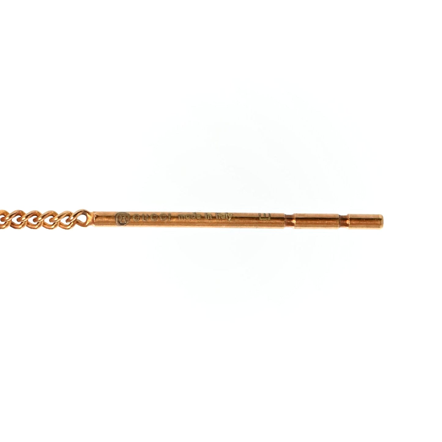 Faux Pearl Interlocking G Single Pendant Earring