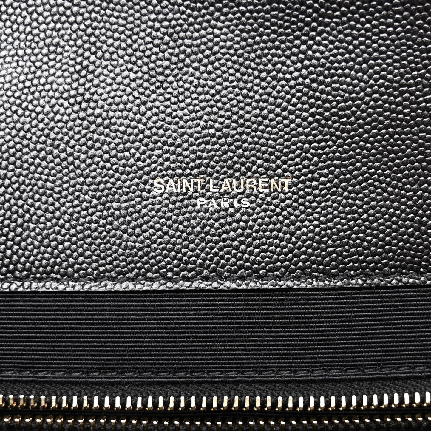 Grain De Poudre Textured Mixed Matelasse Large Triquilt Monogram Satchel Black