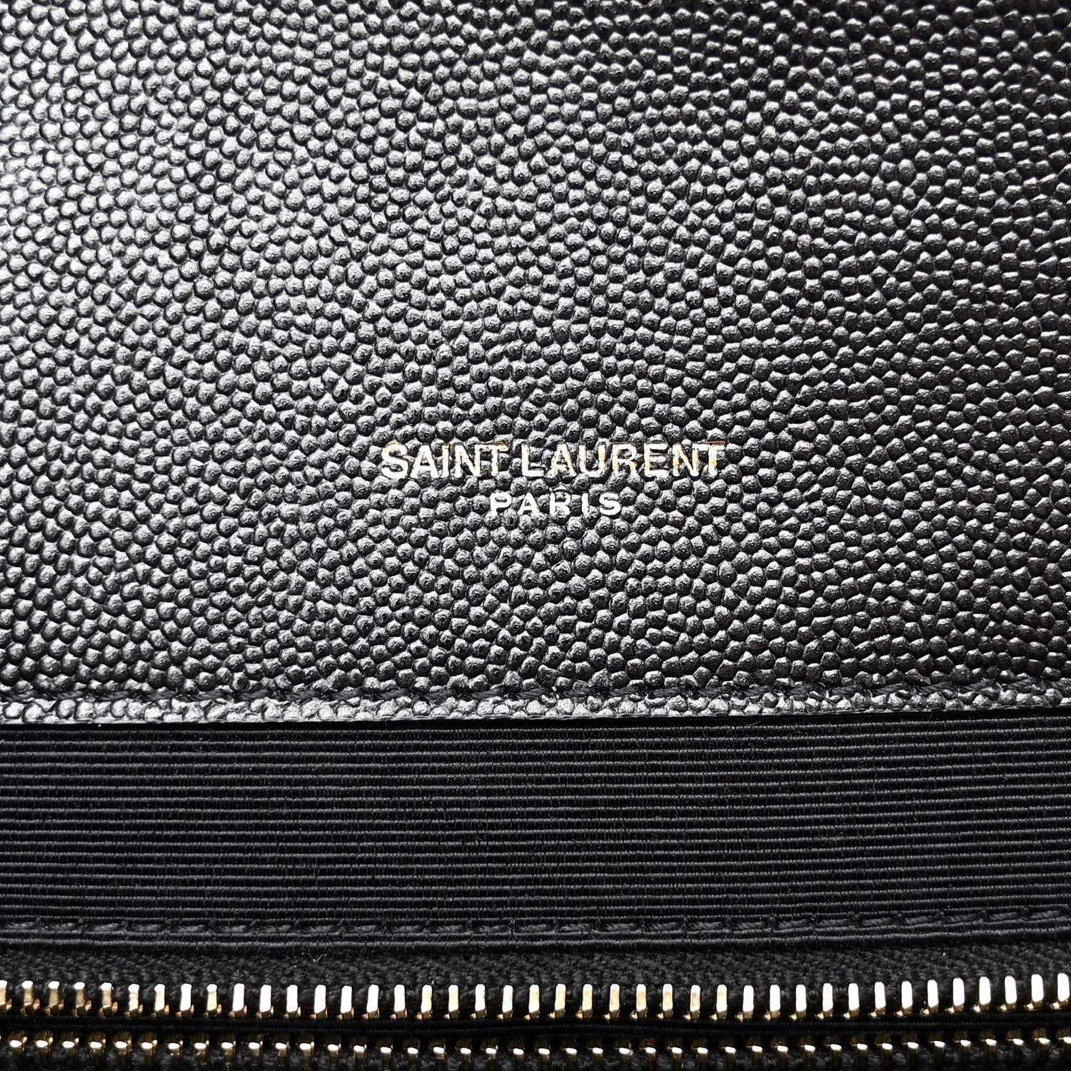 Saint Laurent Grain De Poudre Textured Mixed Matelasse Large Triquilt Monogram Satchel Black 6 of 9