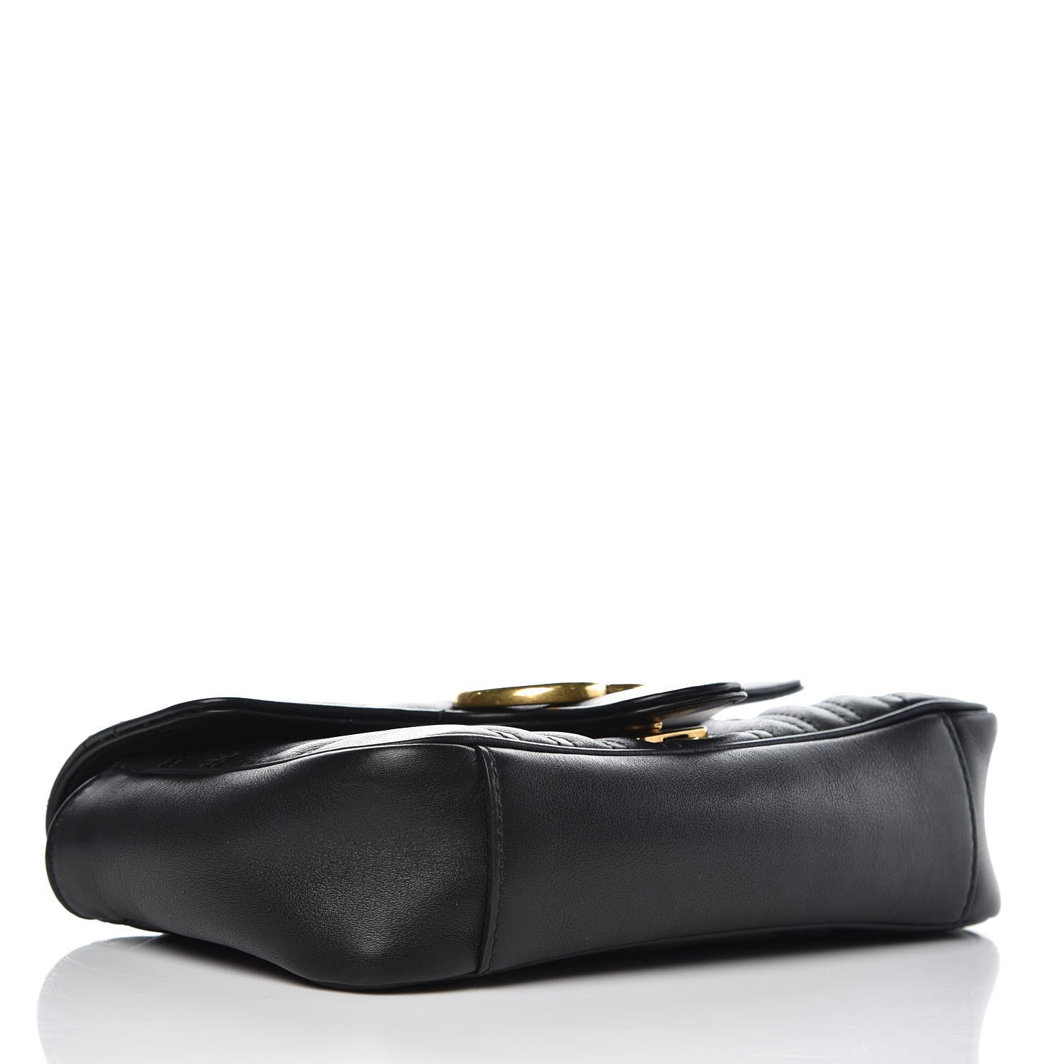 Gucci Calfskin Matelasse Mini GG Marmont Shoulder Bag Black 4 of 11