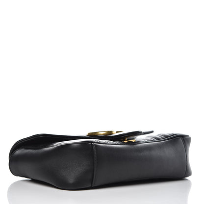 Gucci Calfskin Matelasse Mini GG Marmont Shoulder Bag Black 4 of 11