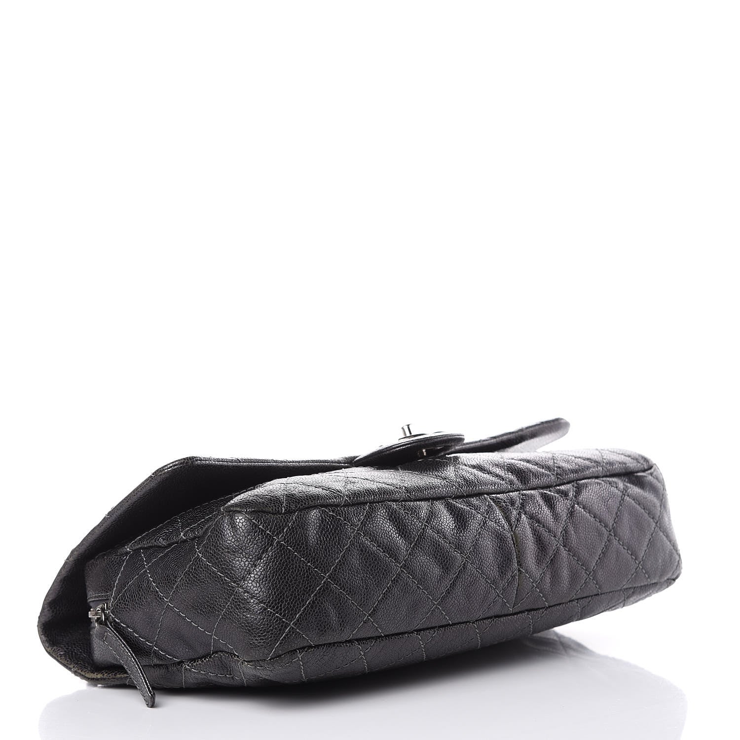 Chanel Iridescent Caviar Quilted Large Chic Flap Dark Grey 5 of 19