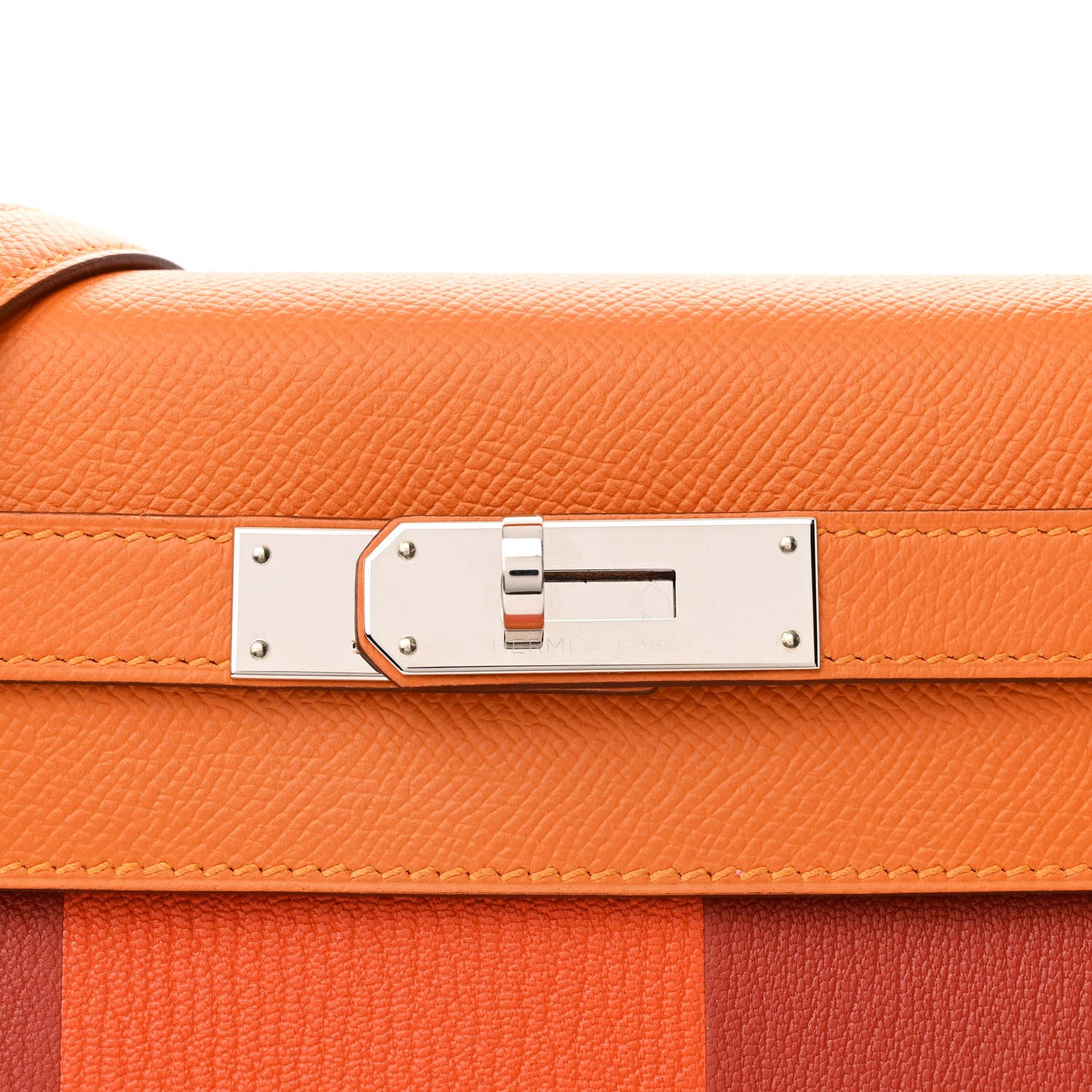 Hermes Epsom Chevre Mysore Kellygraphie Lettre R Kelly Sellier 28 Abricot Brique Feu 8 of 15