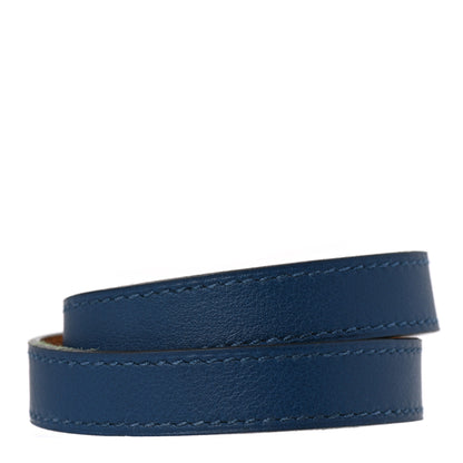 Hermes Swift Kelly Double Tour Bracelet T2 Deep Blue 3 of 6