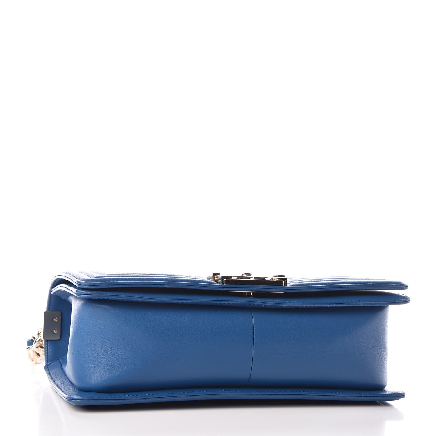 Chanel Calfskin Quilted Medium Boy Flap Blue 4 of 7
