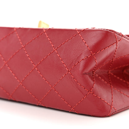 Chanel Aged Calfskin Quilted 2.55 Reissue Mini Flap Red 10 of 11