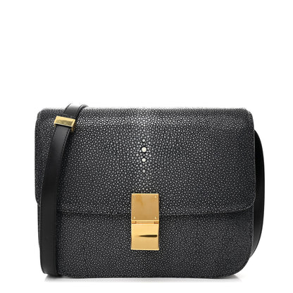 Celine Stingray Medium Classic Box Flap Bag Black 1 of 13