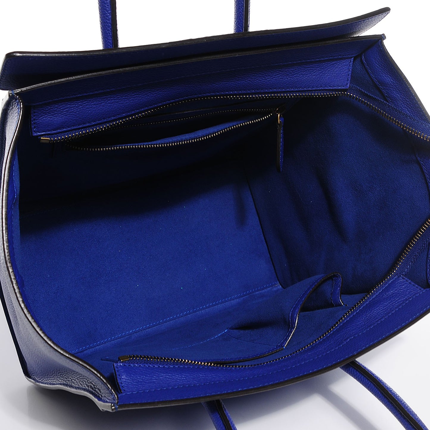 Drummed Calfskin Mini Luggage Indigo