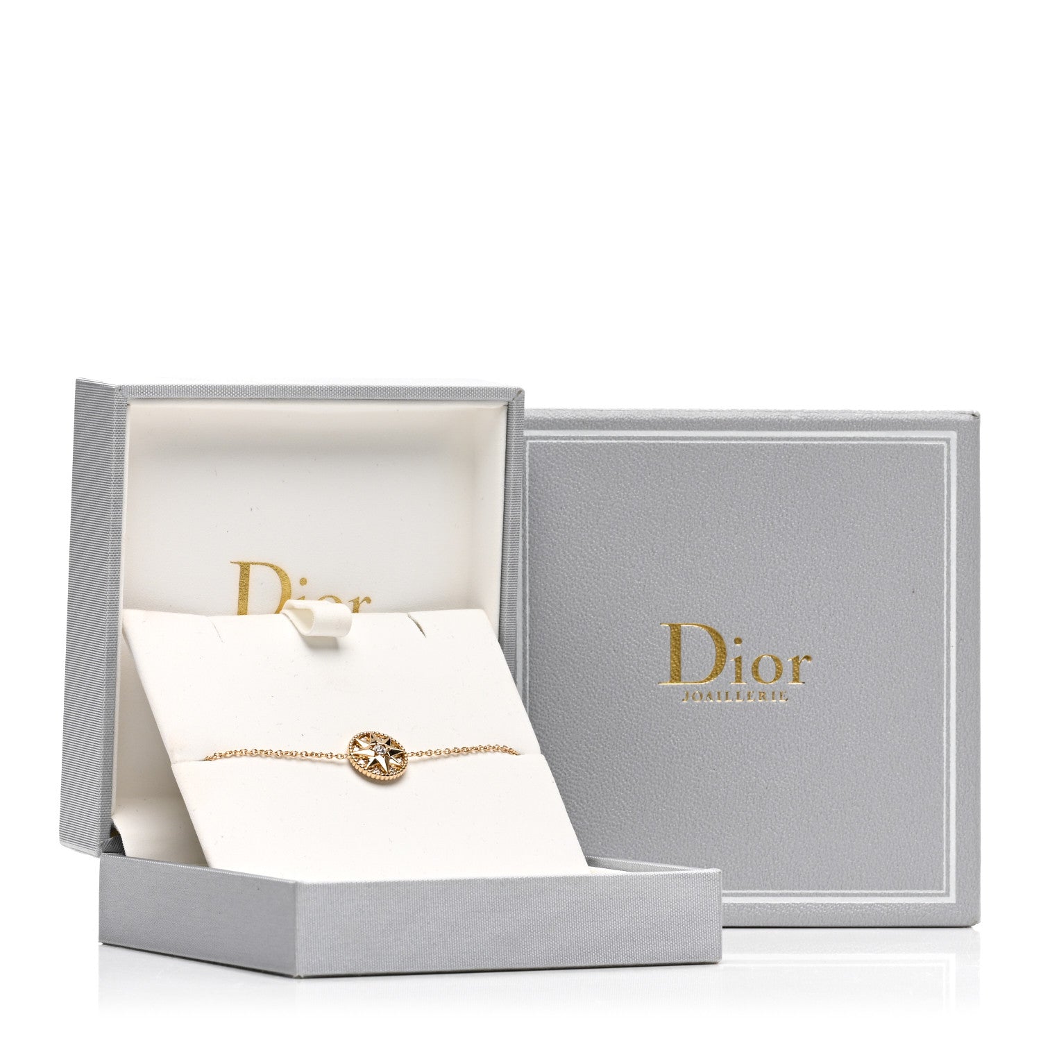 Christian Dior 18K Yellow Gold Pave Diamond Rose Des Vents Bracelet 5 of 5