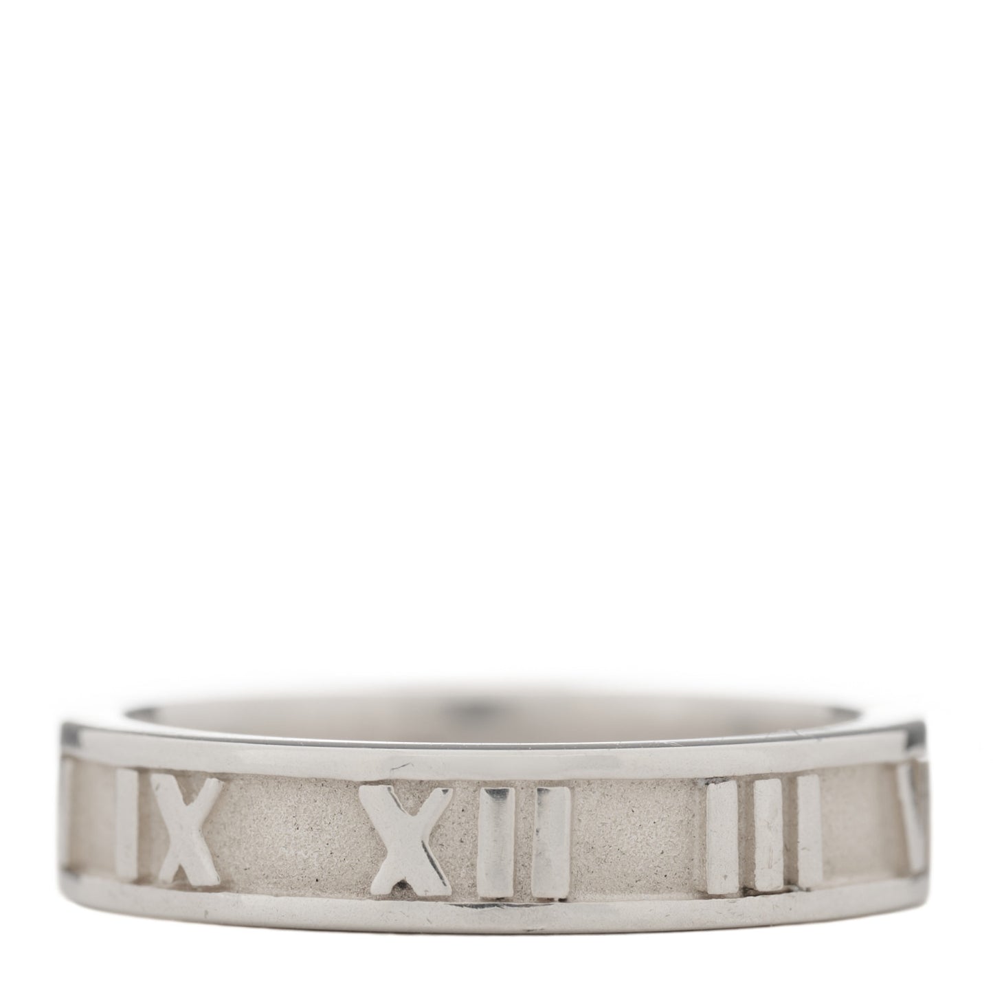 Sterling Silver Narrow Atlas Ring 50 5.25