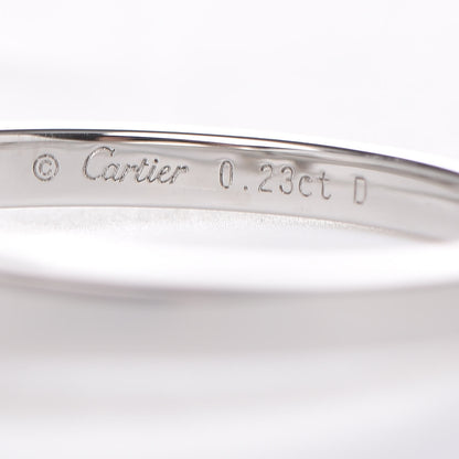 Cartier Platinum Diamond .23ct Ballerine Solitaire Engagement Ring 50 5.25 6 of 8
